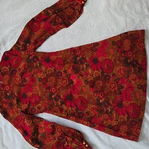 Vintage 60s/70s Psychedelic Floral Dress